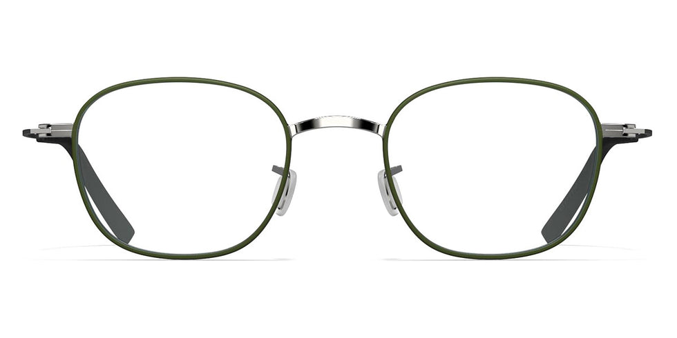 Blackfin® MOJAVE BLF MOJAVE 1573 46 - Shiny Silver/Army Dark Green Rims Eyeglasses
