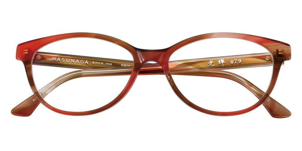 Masunaga® 079 Eyeglasses - 23 RED MARBLE