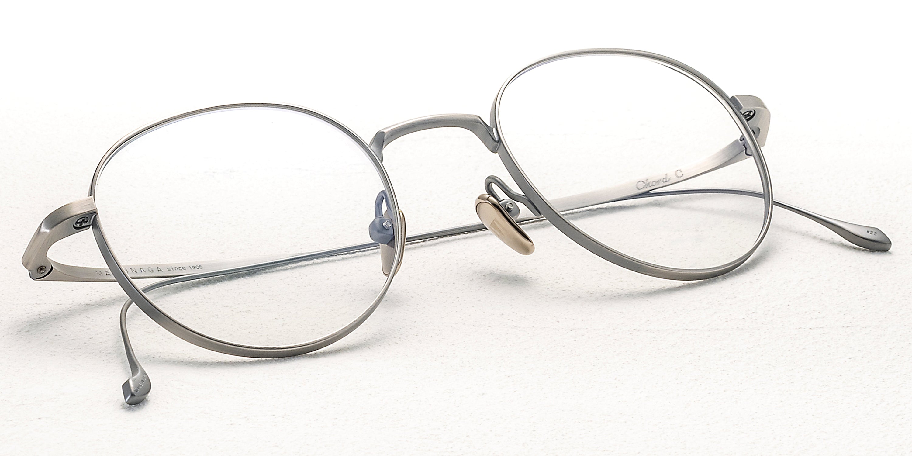Masunaga® CHORD C MSNG CHORD C PETITE 22 AT SILVER 46 Eyeglasses