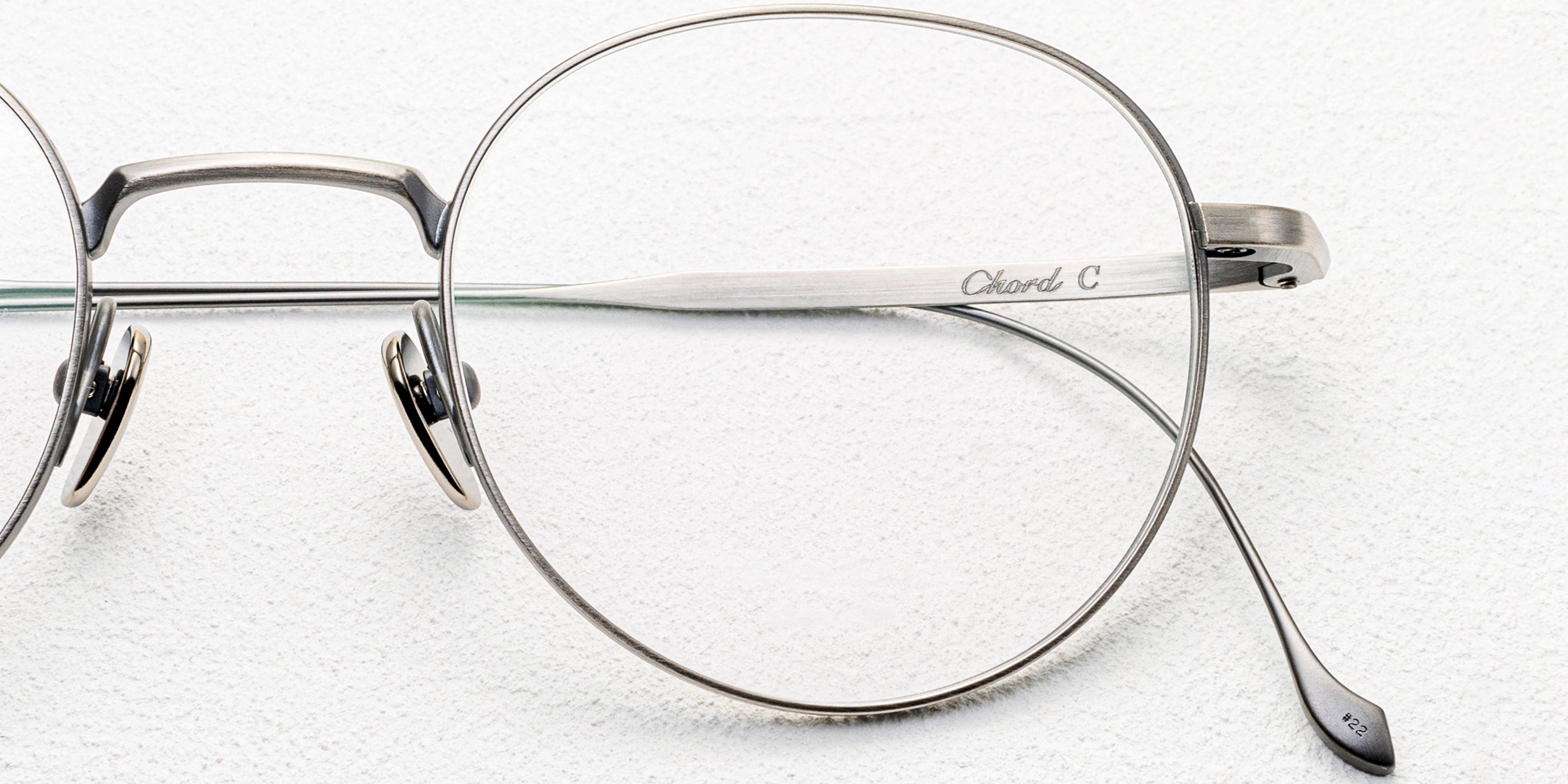 Masunaga® CHORD C MSNG CHORD C PETITE 22 AT SILVER 46 Eyeglasses