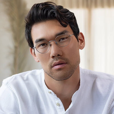 Masunaga® CHORD E MSNG CHORD E 22 AT SILVER 48 Eyeglasses