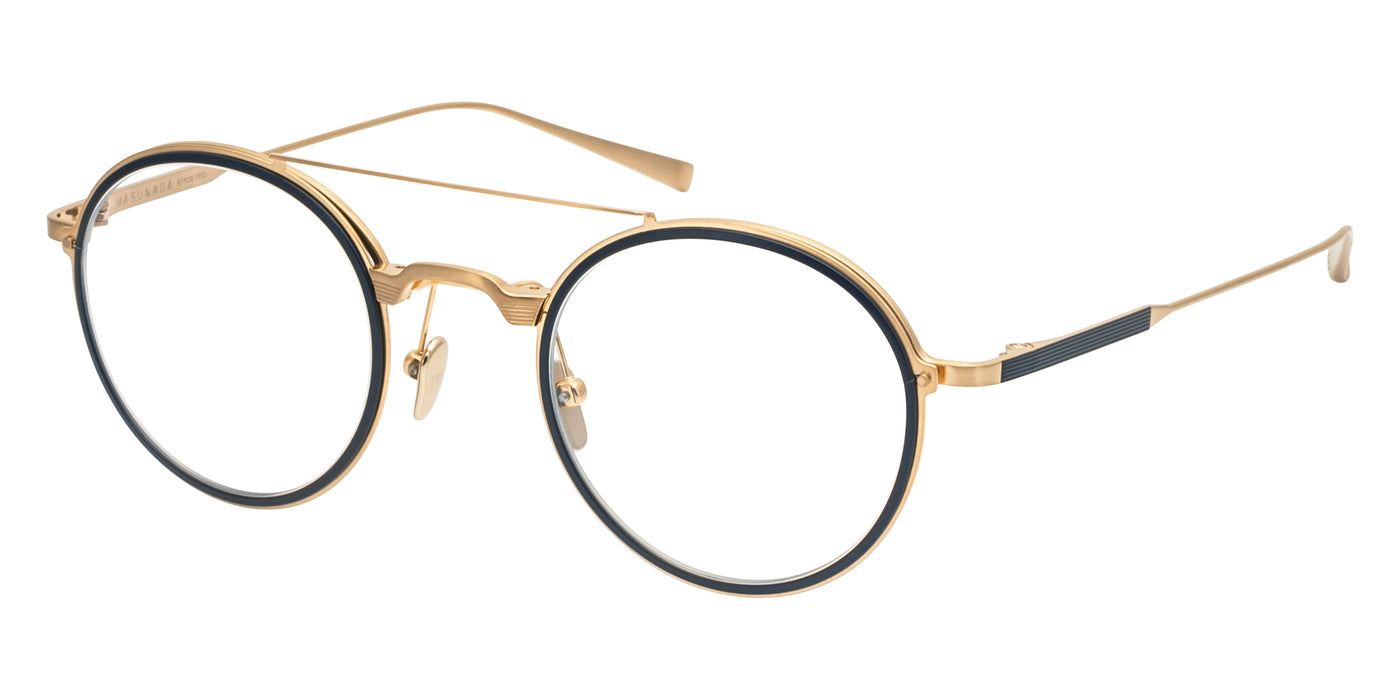 Masunaga® GLIDE MSNG GLIDE 21 GOLD NAVY 47 Eyeglasses