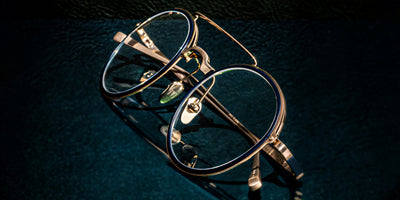 Masunaga® GLIDE MSNG GLIDE 21 GOLD NAVY 47 Eyeglasses