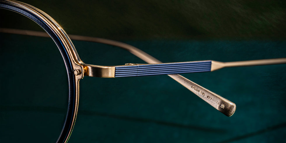 Masunaga® GLIDE MSNG GLIDE 21 GOLD NAVY 47 Eyeglasses
