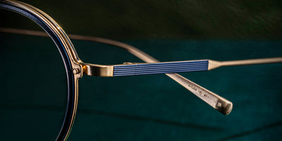 Masunaga® GLIDE MSNG GLIDE 21 GOLD NAVY 47 Eyeglasses