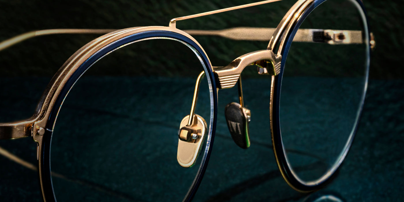 Masunaga® GLIDE MSNG GLIDE 21 GOLD NAVY 47 Eyeglasses