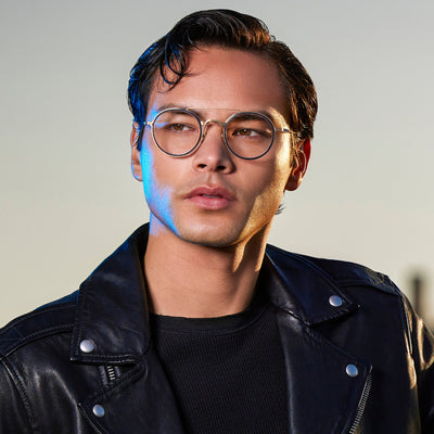 Masunaga® GLIDE MSNG GLIDE 21 GOLD NAVY 47 Eyeglasses