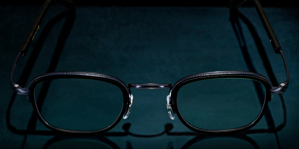 Masunaga® GMS-112P MSNG GMS 112P 35 NAVY DEMI 43 Eyeglasses