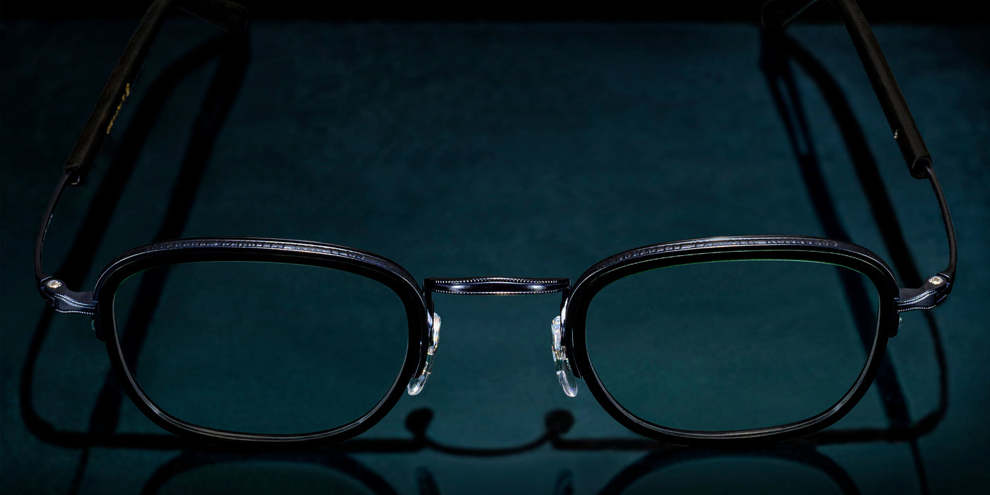 Masunaga® GMS-112P MSNG GMS 112P 35 NAVY DEMI 43 Eyeglasses