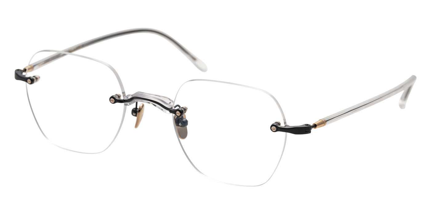 Masunaga® GMS-122T MSNG GMS 122T 10 CRYSTAL BK 50 Eyeglasses