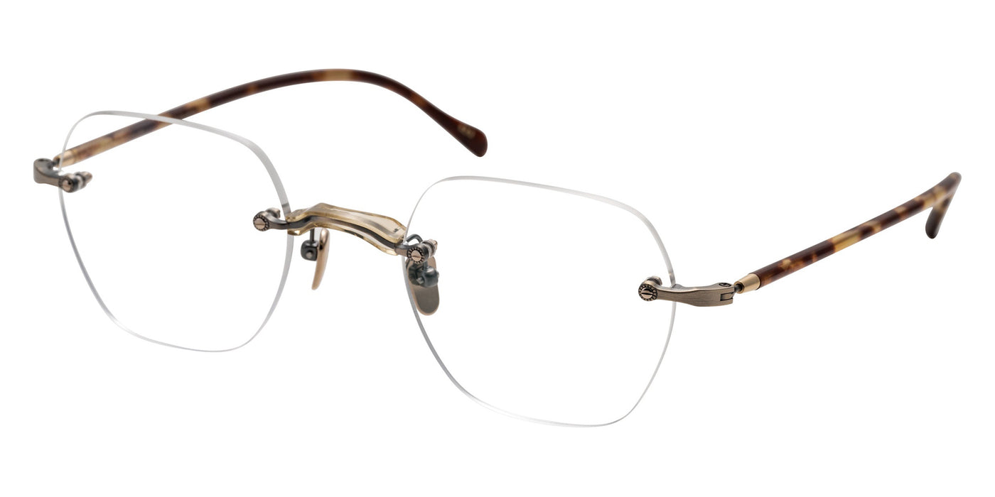 Masunaga® GMS-122T MSNG GMS 122T 23 DEMI AT GOLD 50 Eyeglasses