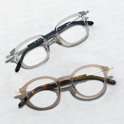 Masunaga® GMS-123 MSNG GMS 123 23 TAUPE 47 Eyeglasses