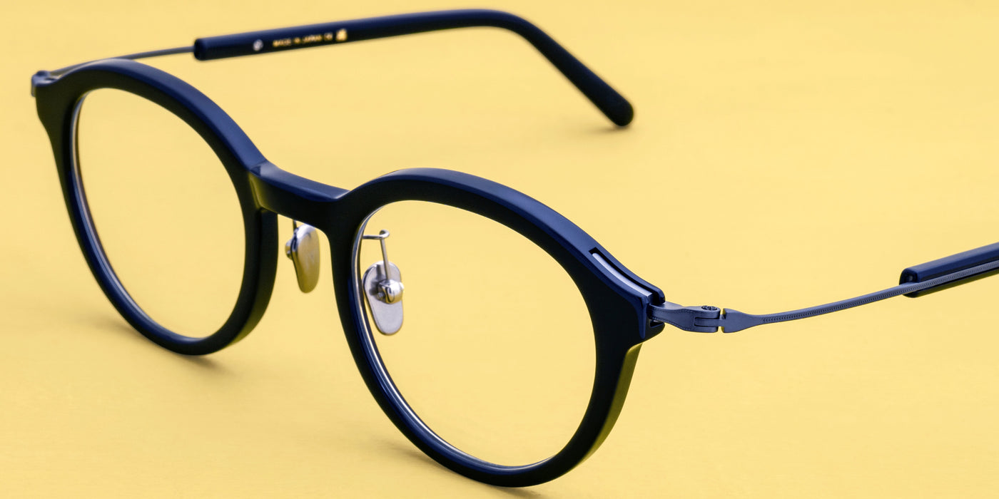 Masunaga® GMS-123 MSNG GMS 123 45 NAVY 47 Eyeglasses