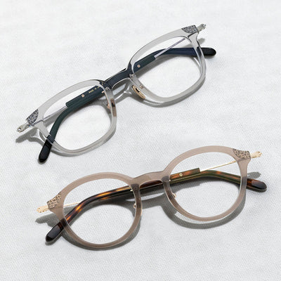 Masunaga® GMS-124 MSNG GMS 124 34 GREY 47 Eyeglasses