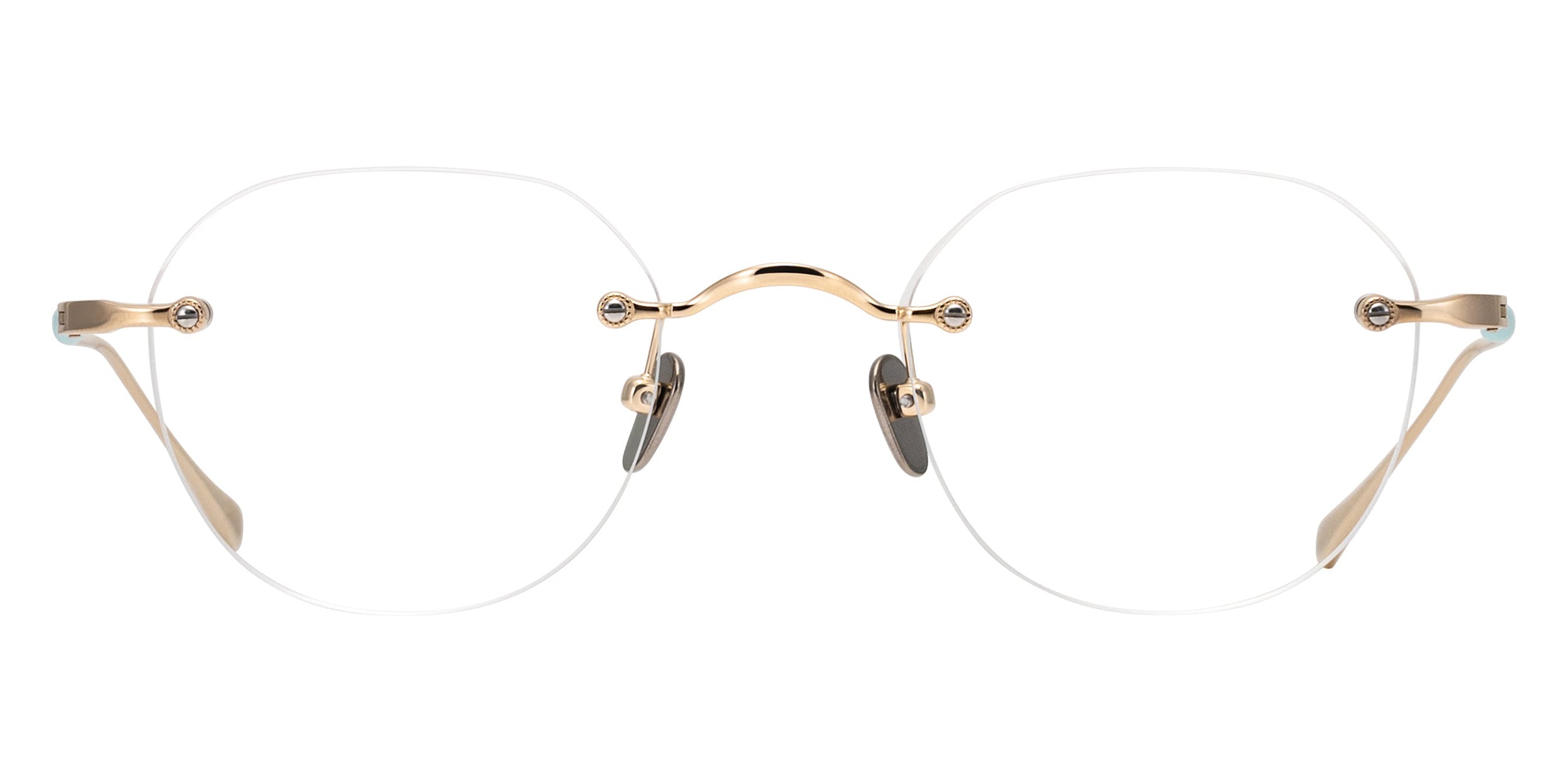 Masunaga® GMS-126T MSNG GMS 126T 21 GOLD NAVY 47 Eyeglasses