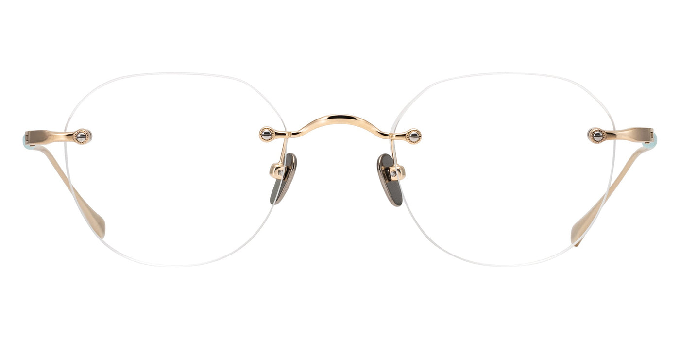 Masunaga® GMS-126T MSNG GMS 126T 21 GOLD NAVY 47 Eyeglasses