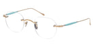 Masunaga® GMS-126T MSNG GMS 126T 32 GOLD AQUA 47 Eyeglasses