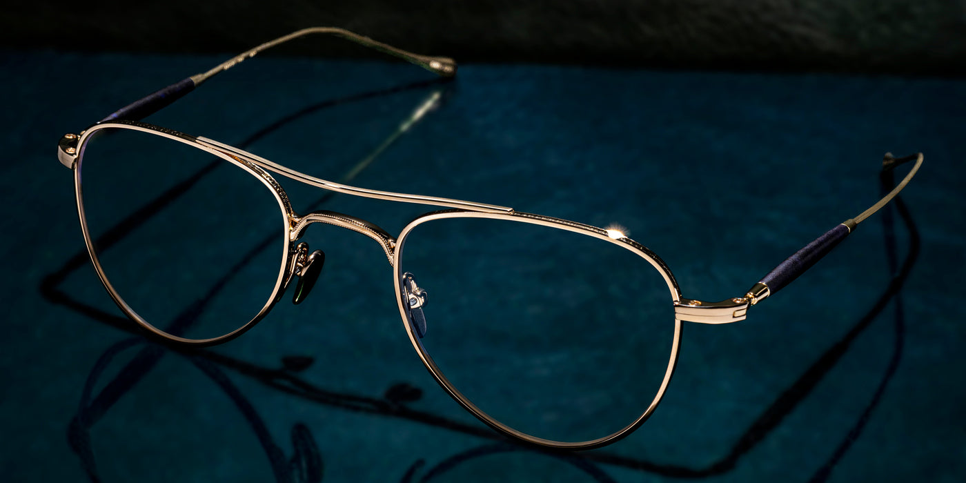 Masunaga® GMS-129T MSNG GMS 129T 21 GOLD 48 Eyeglasses