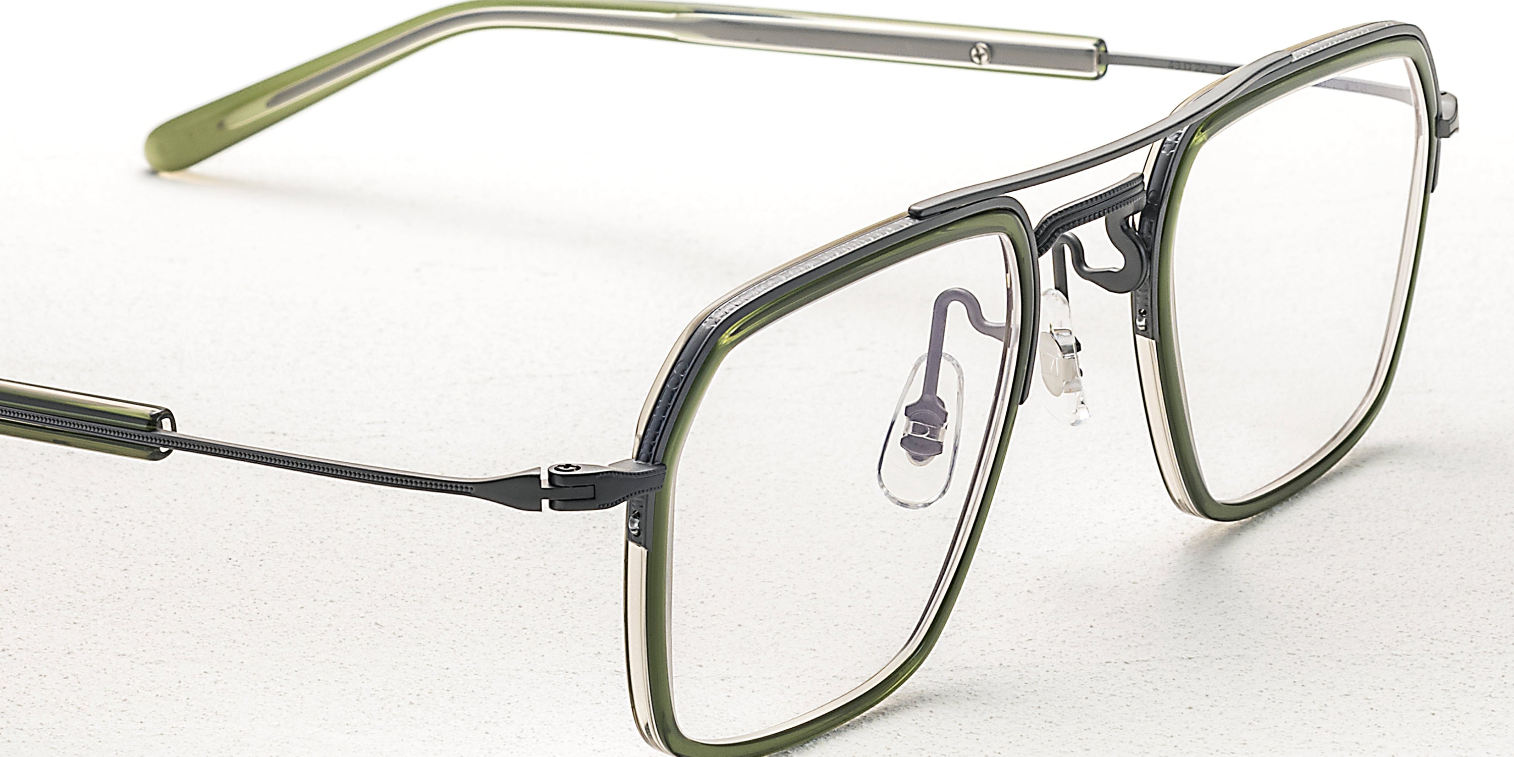 Masunaga® GMS-130P MSNG GMS 130P 38 GREEN 49 Eyeglasses