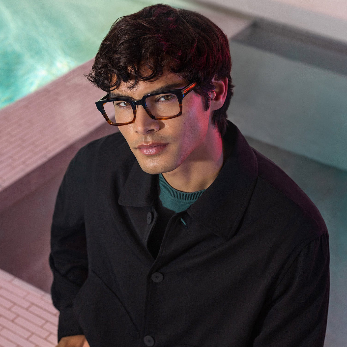 Masunaga® KOUKI 102 MSNG KOUKI 102 35 BL DEMI 52 Eyeglasses