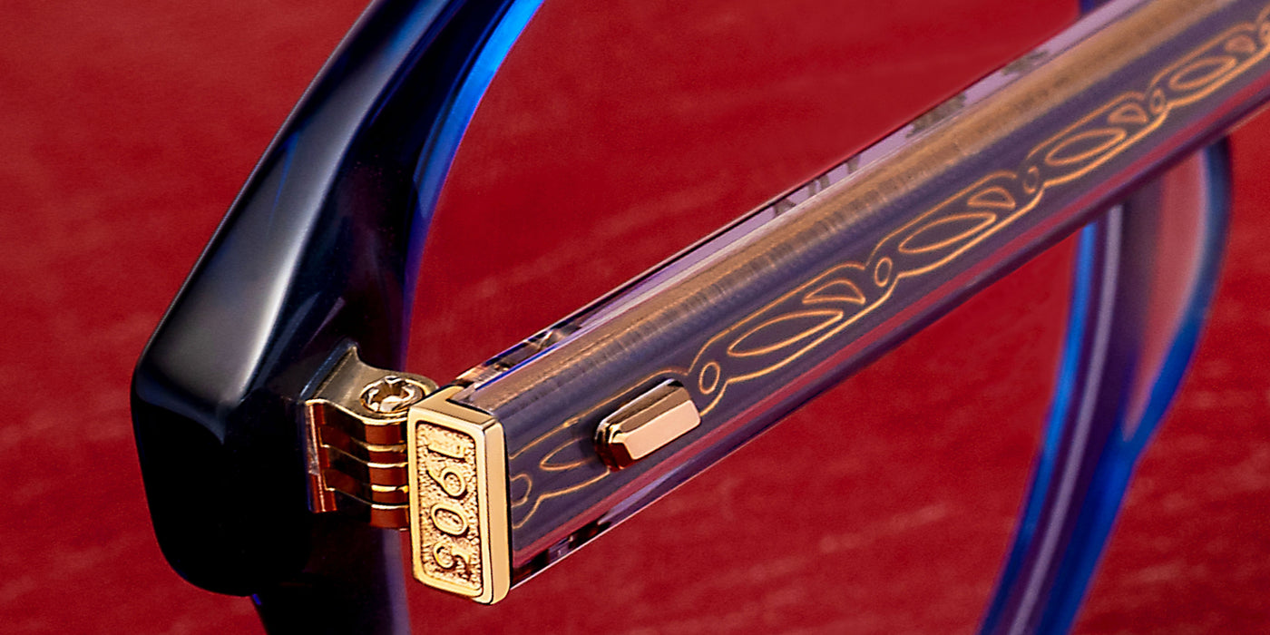 Masunaga® KOUKI 104 MSNG KOUKI 104 25 NAVY 53 Eyeglasses