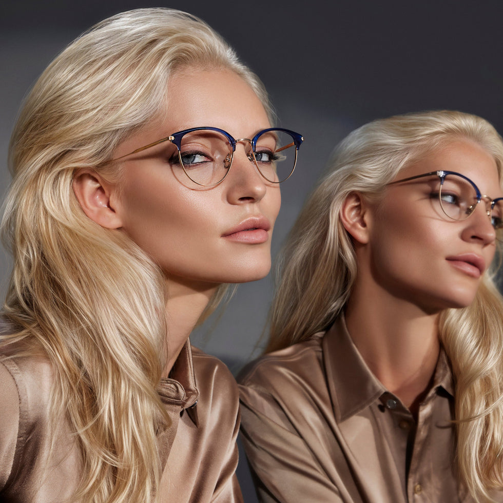 Masunaga® LAUREN MSNG LAUREN 25 NAVY 49 Eyeglasses