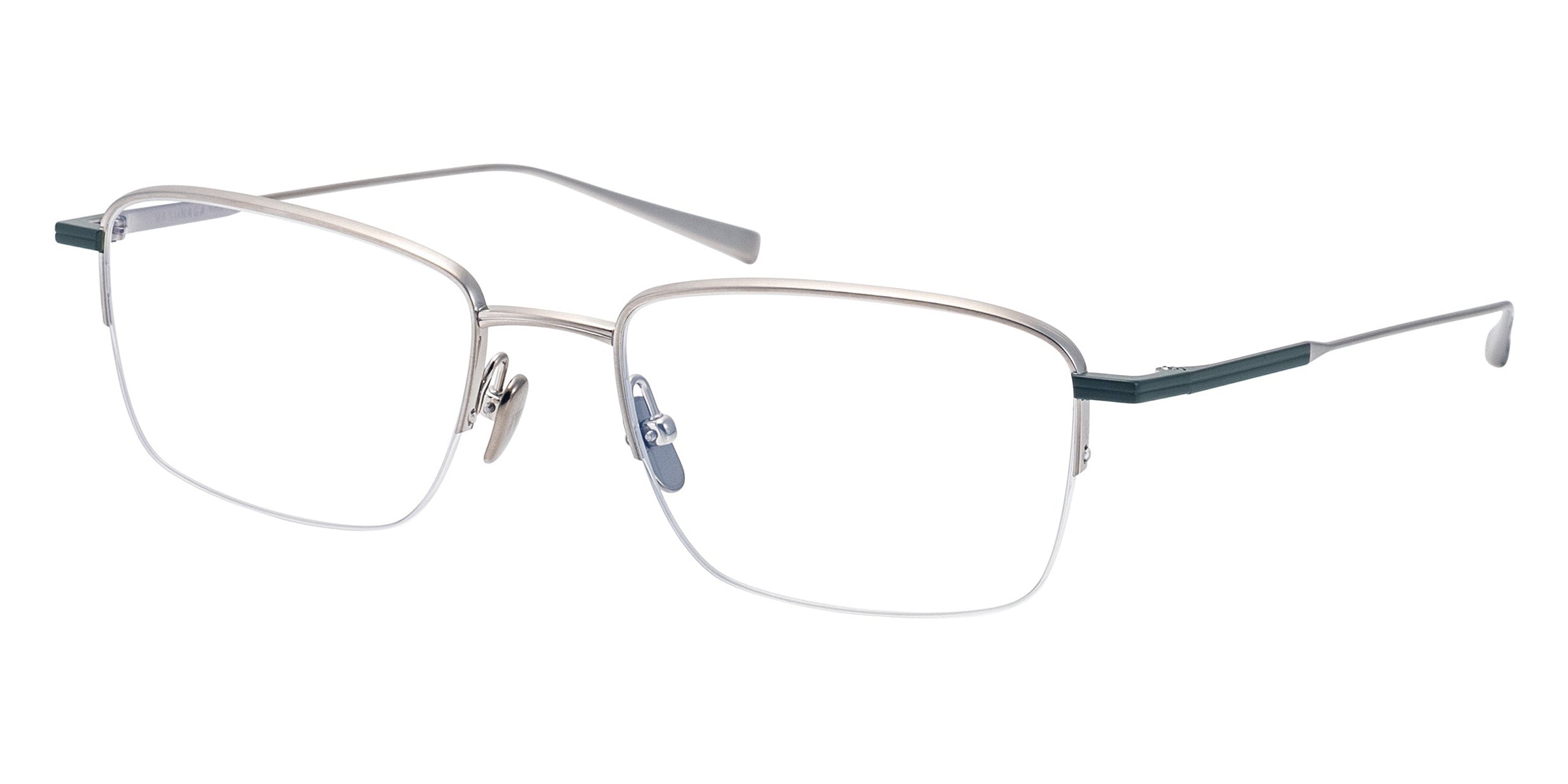 Masunaga® MIES II MSNG MIES II 32 SILVER KHAKI 53 Eyeglasses