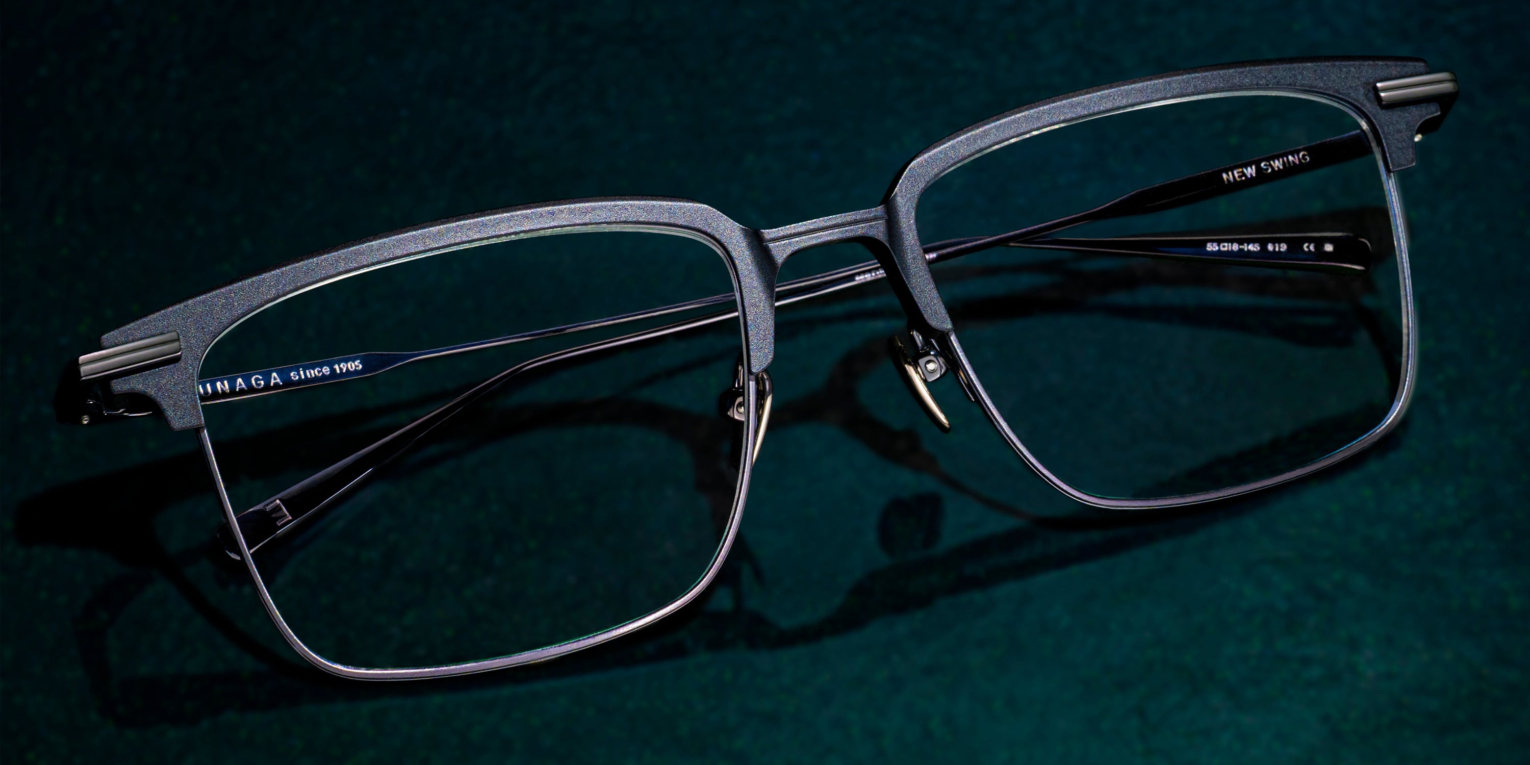 Masunaga® NEW SWING MSNG NEW SWING 19 BLACK 55 Eyeglasses