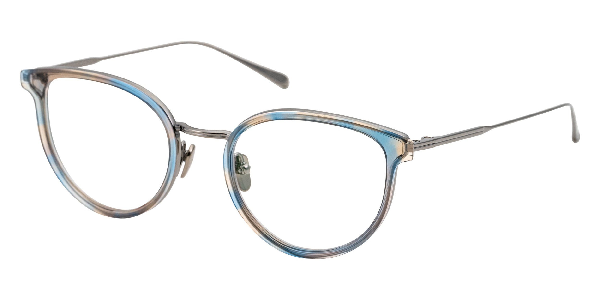 Masunaga® ODETTE MSNG ODETTE 15 BL BR BK SILVER 50 Eyeglasses