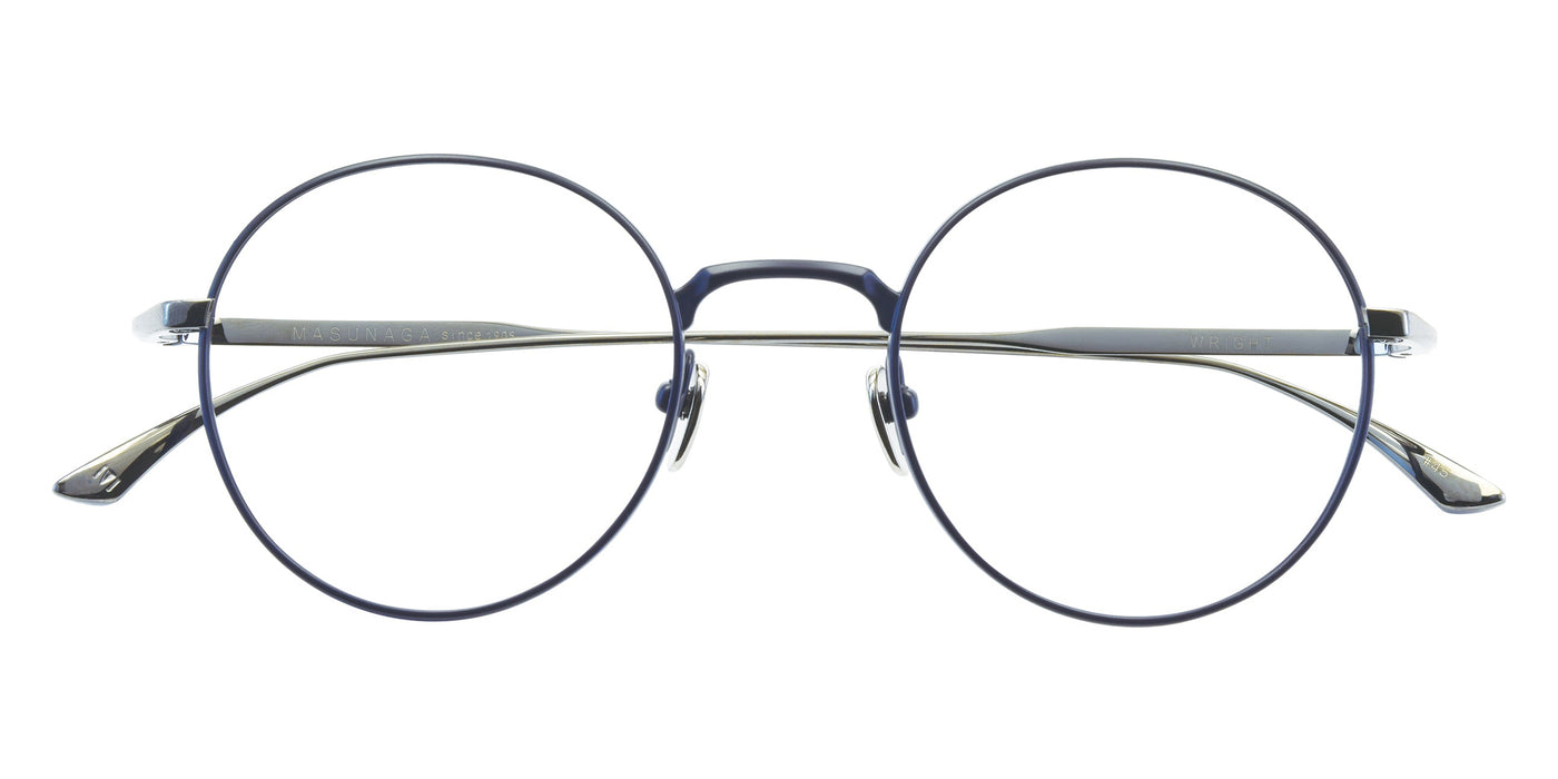 Masunaga® WRIGHT MSNG WRIGHT 45 NAVY SILVER 49 Eyeglasses