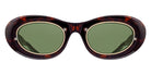 Matsuda® 10604H MTD 10604H Dark Tortoise 49 Sunglasses - Dark Tortoise/Sage Green