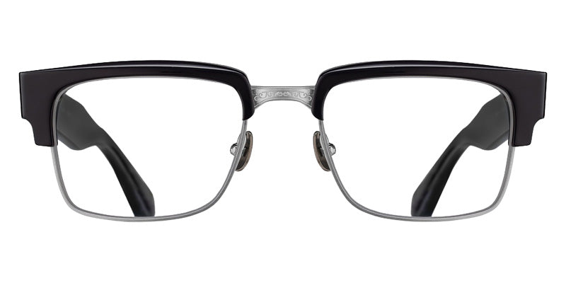 Matsuda® M2071 MTD M2071 Black/Brushed Silver 53 Eyeglasses - Black/Brushed Silver