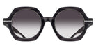Matsuda® M2072 MTD M2072 Black Stripe/Brushed Silver 48 Sunglasses - Black Stripe/Brushed Silver/Grey Gradient