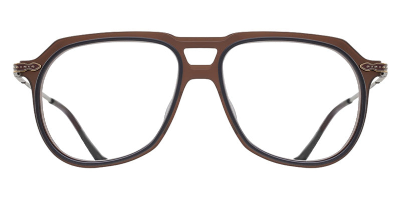 Matsuda® M2073 MTD M2073 Matte Taupe/Antique Gold 54 Eyeglasses - Matte Taupe/Antique Gold