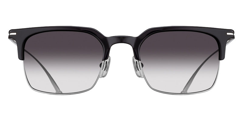 Matsuda® M2075 Sunglasses - Black/Brushed Silver/Grey Gradient