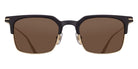 Matsuda® M2075 Sunglasses - Matte Black/Brushed Gold/Brown