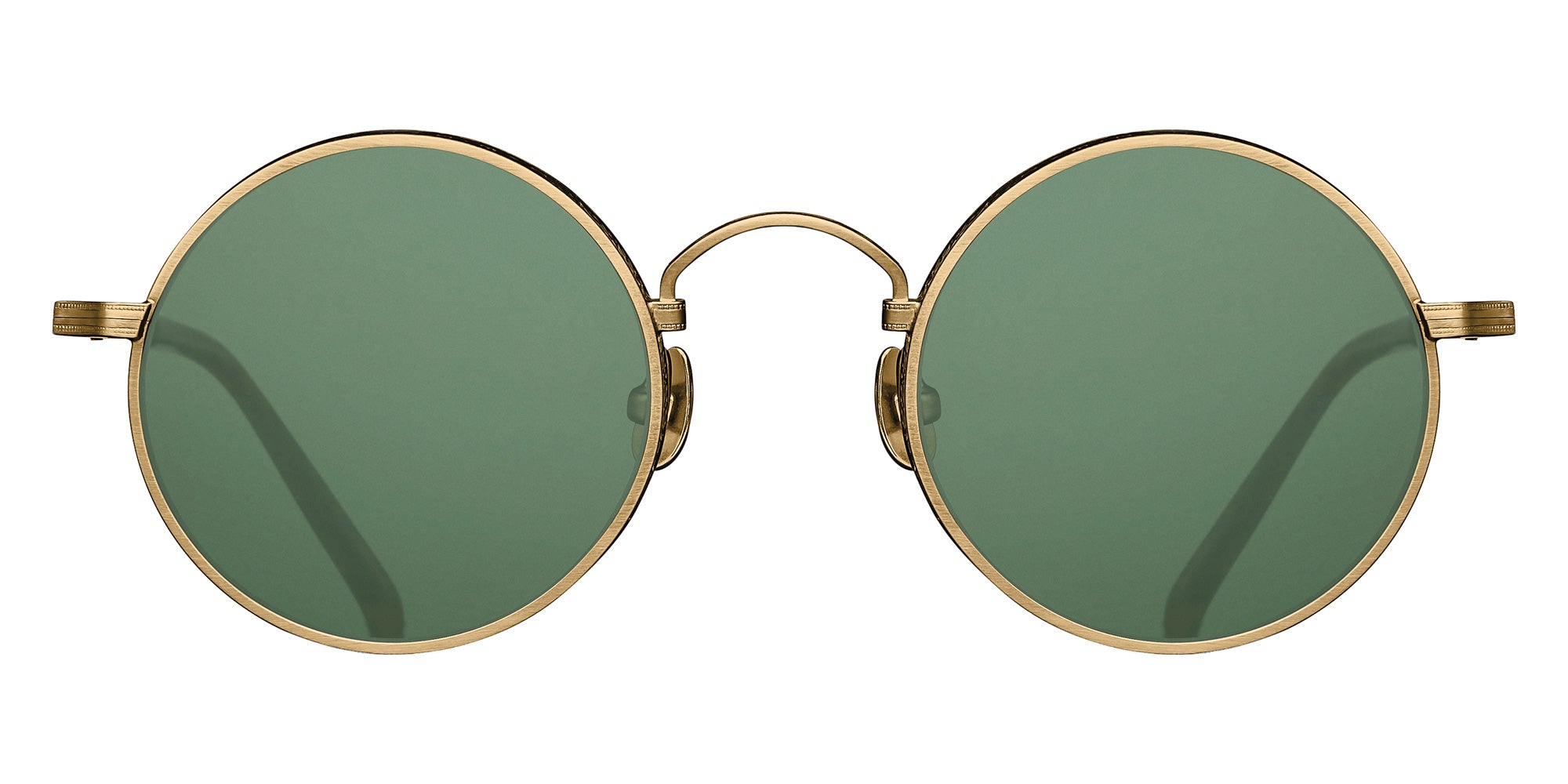 Matsuda® M3100-I MTD M3100-I Antique Gold/Dark Brown 45 Sunglasses - Antique Gold/Dark Brown/G-15