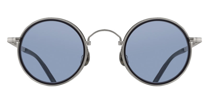 Matsuda® M3100-I MTD M3100-I Antique Silver/Navy 45 Sunglasses - Antique Silver/Navy/Cobalt Blue