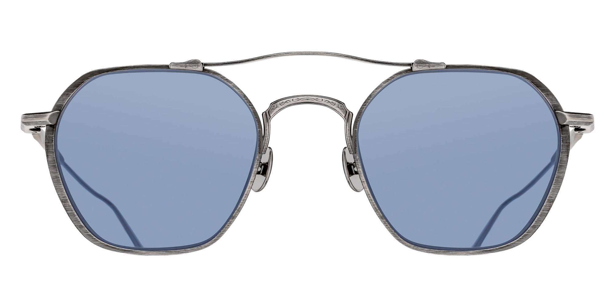 Matsuda® M3145 MTD M3145 Antique Silver/Cobalt Blue 50 Sunglasses - Antique Silver/Cobalt Blue