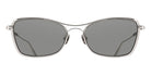 Matsuda® M3147 MTD M3147 Palladium White 55 Sunglasses - Palladium White/Café Grey
