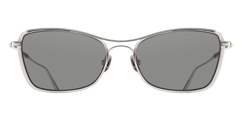 Matsuda® M3147 MTD M3147 Palladium White 55 Sunglasses - Palladium White/Café Grey