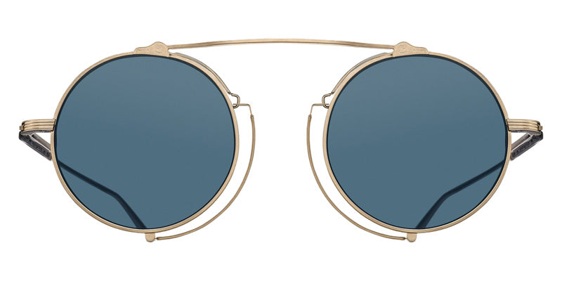 Matsuda® M3154 MTD M3154 Brushed Gold 46 Sunglasses - Brushed Gold/Blue Grey