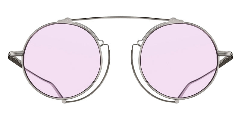 Matsuda® M3154 MTD M3154 Palladium White 46 Sunglasses - Palladium White/Café Violet