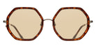 Matsuda® M3162 MTD M3162 Antique Gold/Dark Tortoise 54 Sunglasses - Antique Gold/Dark Tortoise/Café Brown