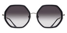 Matsuda® M3162 MTD M3162 Palladium White/Black 54 Sunglasses - Palladium White/Black/Grey Gradient