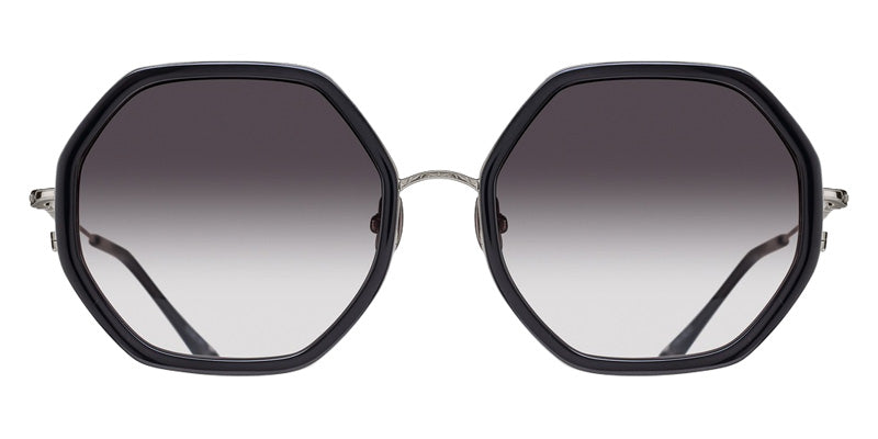 Matsuda® M3162 MTD M3162 Palladium White/Black 54 Sunglasses - Palladium White/Black/Grey Gradient