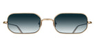 Matsuda® M3163 MTD M3163 Brushed Gold 53 Sunglasses - Brushed Gold/Blue Gradient