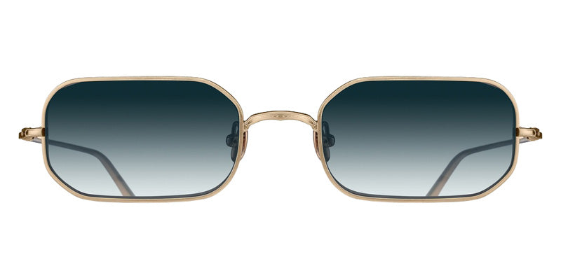 Matsuda® M3163 MTD M3163 Brushed Gold 53 Sunglasses - Brushed Gold/Blue Gradient