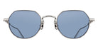 Matsuda® M3167 MTD M3167 Palladium White 49 Sunglasses - Palladium White/Cobalt Blue