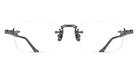 Matsuda® M5009 MTD M5009 Ruthenium/Matte Black 52 Eyeglasses - Ruthenium/Matte Black/Geometric Clear Lens
